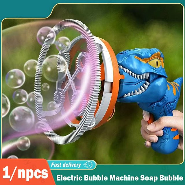 CONUSEA Dinosaurier Blase Maschine, Elektrische Blase Gun, Blau - Bild 1