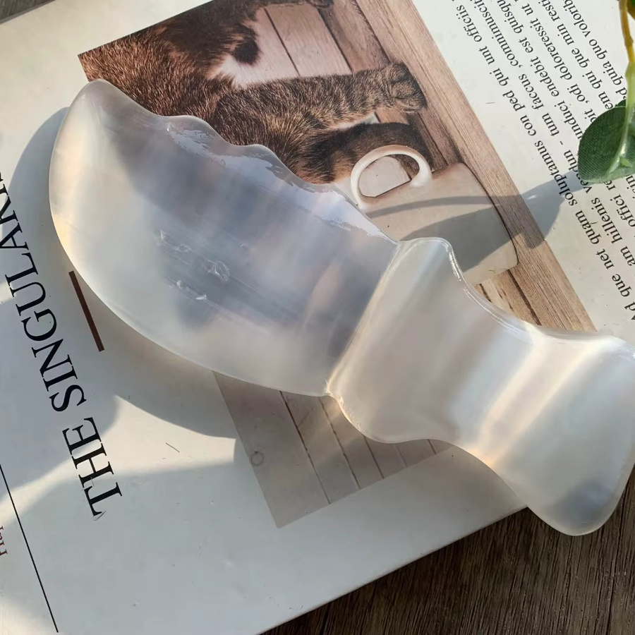 CrystalHola Selenit-Messer aus weißem Naturstein als dekorative Schnitzerei für deine Heimdekoration - Bild 2