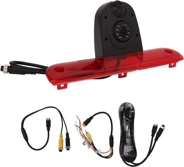 Koogeelife Bremslicht Rückfahrkamera mit 170 Grad Weitwinkel und IP68 Wasserdichtigkeit in Schwarz und Rot als Ersatz für FIAT Ducato 2006-2018 - Bild 1