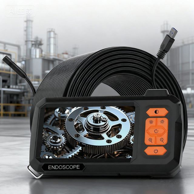 ZEMICAM Industrielles Endoskop mit 4,3-Zoll-Bildschirm, 1080P HD Doppelobjektiv, IP67 wasserdicht, schwarze Inspektionskamera für Rohrleitungen und Autokanalisation - Bild 1