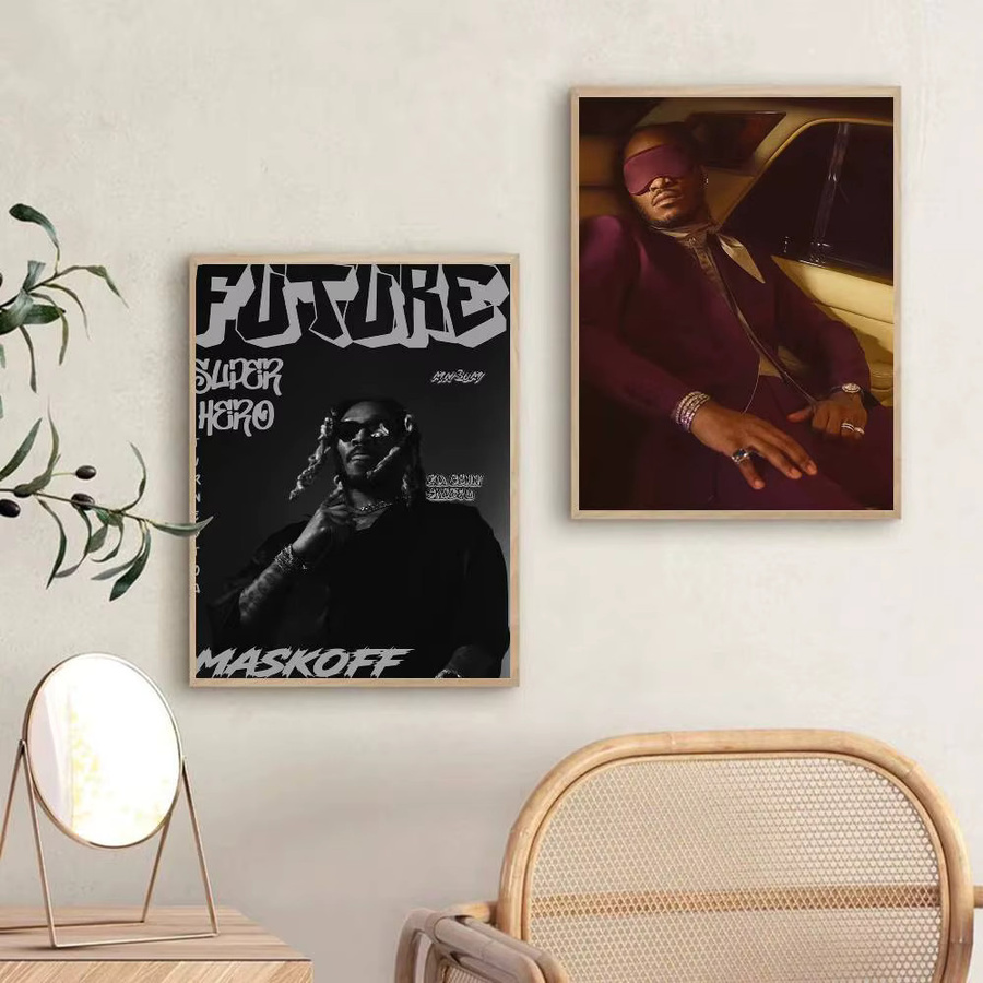 Rastar American Rapper Future Album Poster Aufkleber, wasserfester Wandkunst-Aufkleber in Multicolour, Rechteckig - Bild 5