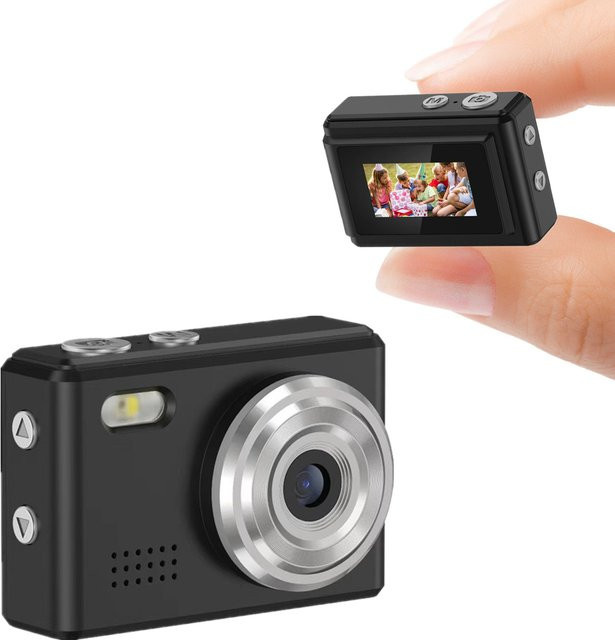 Kaysunlink Mini Action Kamera mit Bildschirm, 1080p Videorecorder für Sport und Outdoor, Schwarz - Bild 1