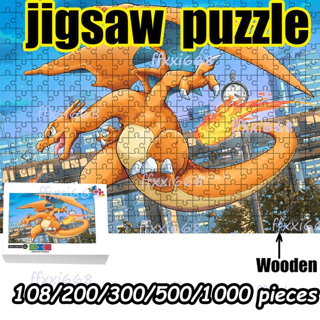 Pokémon Charizard Holzpuzzle, 108 Teile - Bild 1