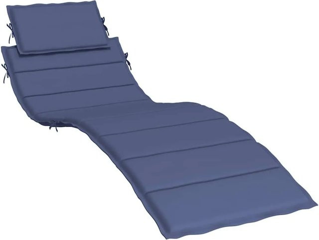 vidaXL Sonnenliegen-Auflage aus wasserabweisendem Oxford-Gewebe in Marineblau - Bild 1