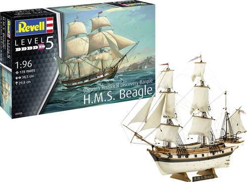 Revell Darwin's Historical Discovery Barque H.M.S. Beagle, Schiffsmodell Bausatz, 1:96, ab 12 Jahre - Bild 1