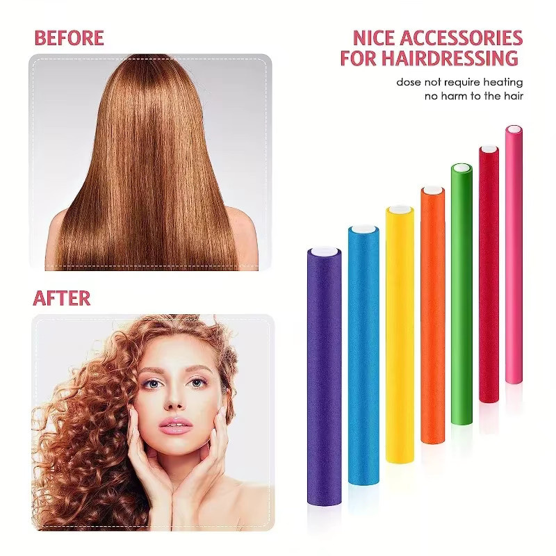 Heatless Haar Curler Set, 10 Stück, Lockenwickler ohne Wärme, Unisex - Bild 2