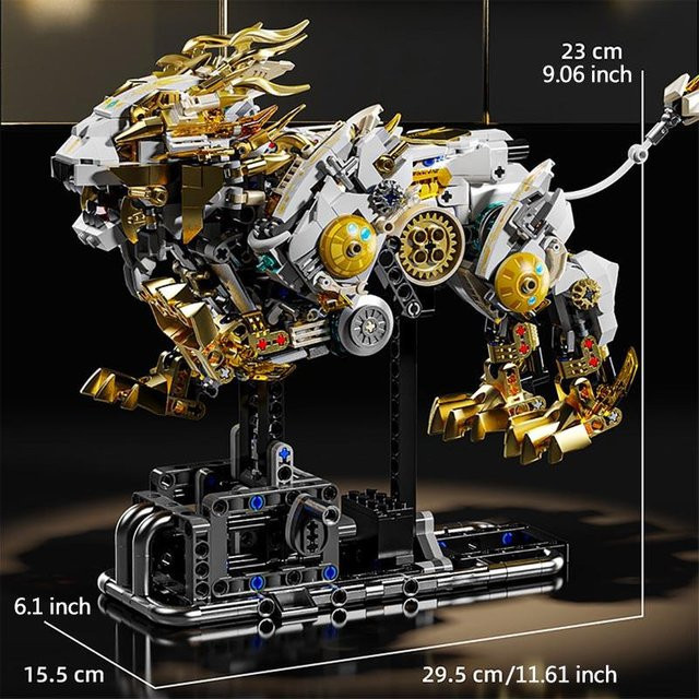 Topmix Mechanisches Löwen-Tier-Modell, Montage Bausteine Puzzle, ab 14 Jahren - Bild 1