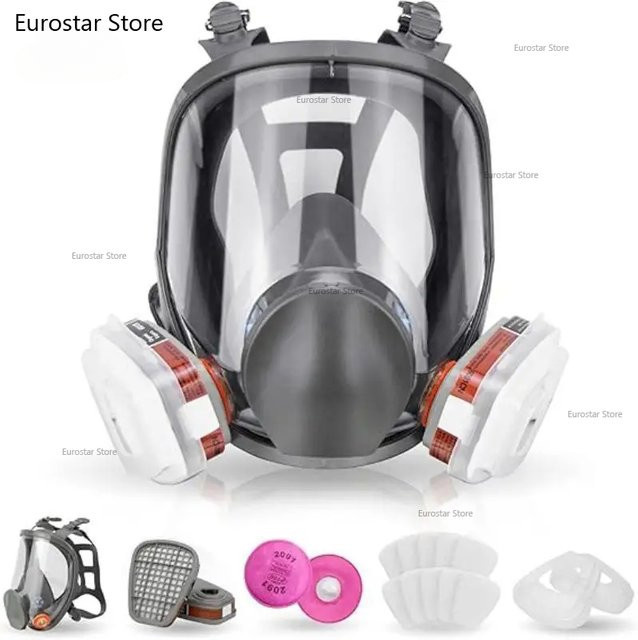 NUOYING 3-in-1 Vollgesichtsmaske als Atemschutzmaske und Gasmaske für industrielle Malerarbeiten und Staubschutz - Bild 1