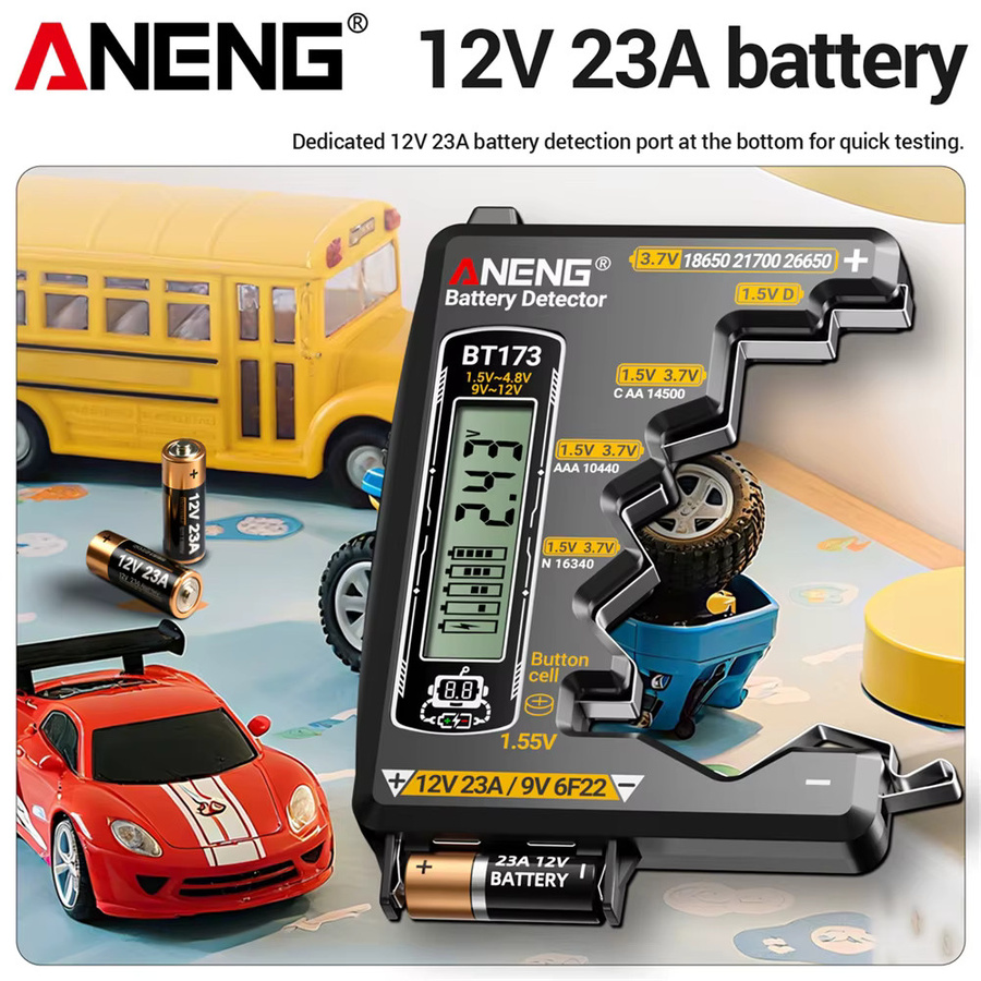 ANENG BT173 Universal Batterie Tester mit visuellem Display für AA, AAA, C, D, N und 9V Batterien - Bild 3