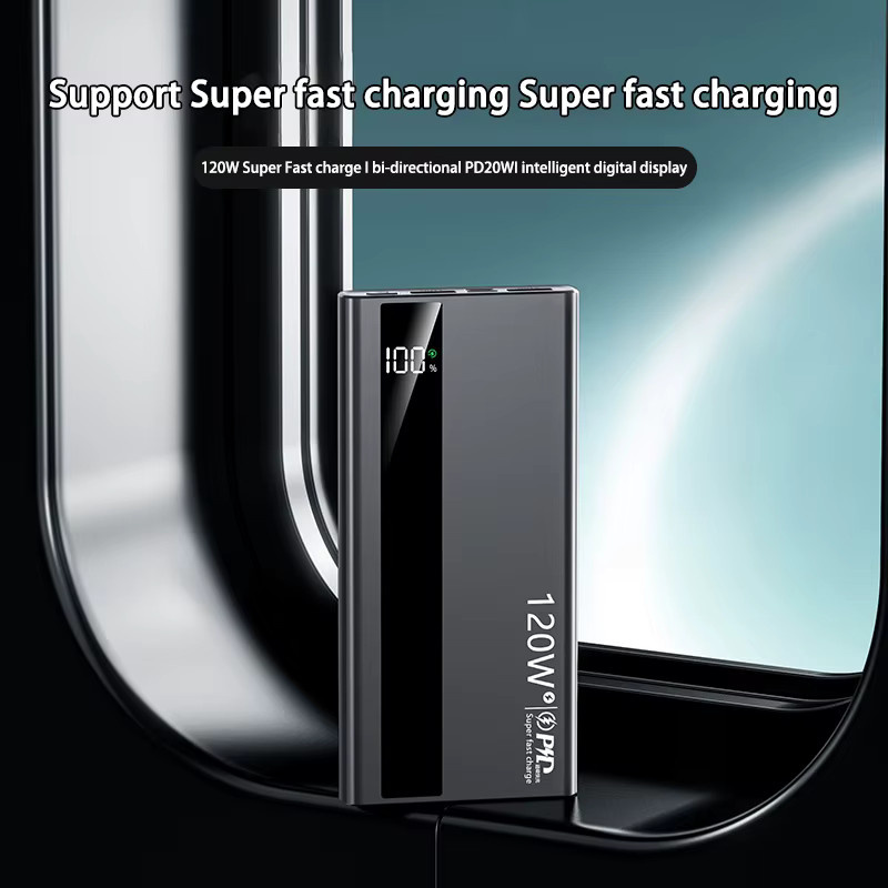 OnePlus Power Bank mit 200000 mAh Kapazität, 120 W Super Schnellladung, LED Digital Display und USB-C, Schwarz - Bild 5