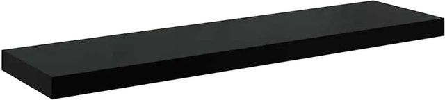vidaXL Schweberegal in Schwarz Hochglanz, B/T/H: 90 x 23,5 x 3,8 cm - Bild 1