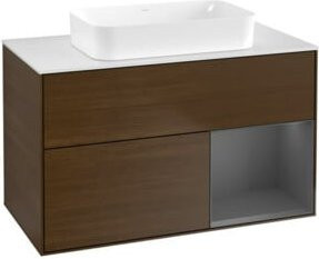 V&B Waschtischunterschrank Finion in Anthrazit, Breite: 100 cm, Tiefe: 60,3 cm - Bild 1