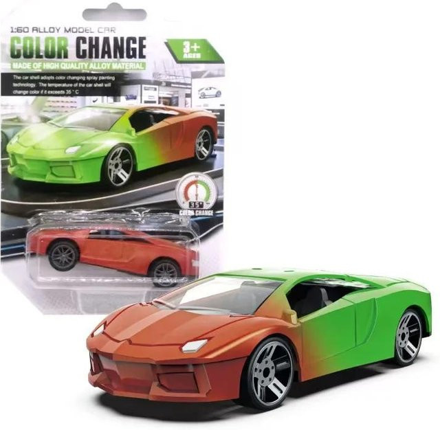 Linyi toy car Rennwagenmodell, 1:64, temperaturempfindlich, schwarz, ab 4 Jahren - Bild 1