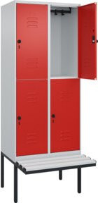C+P Doppelstock-Spind Classic PLUS Sitzbank mit 2 Abteilen und Sicherheits-Drehriegel, B/T/H: 212 x 80 x 81,5 cm - Bild 1