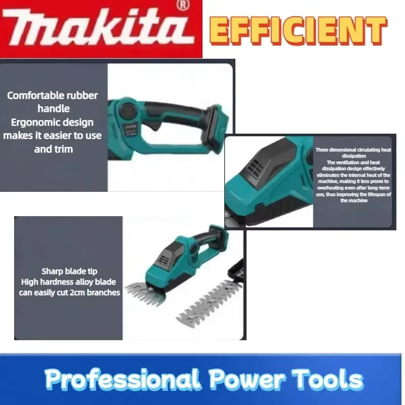 Makita 2-in-1 Akku-Heckenschere und elektrische Grasschere für den professionellen Gartenbereich - Bild 2