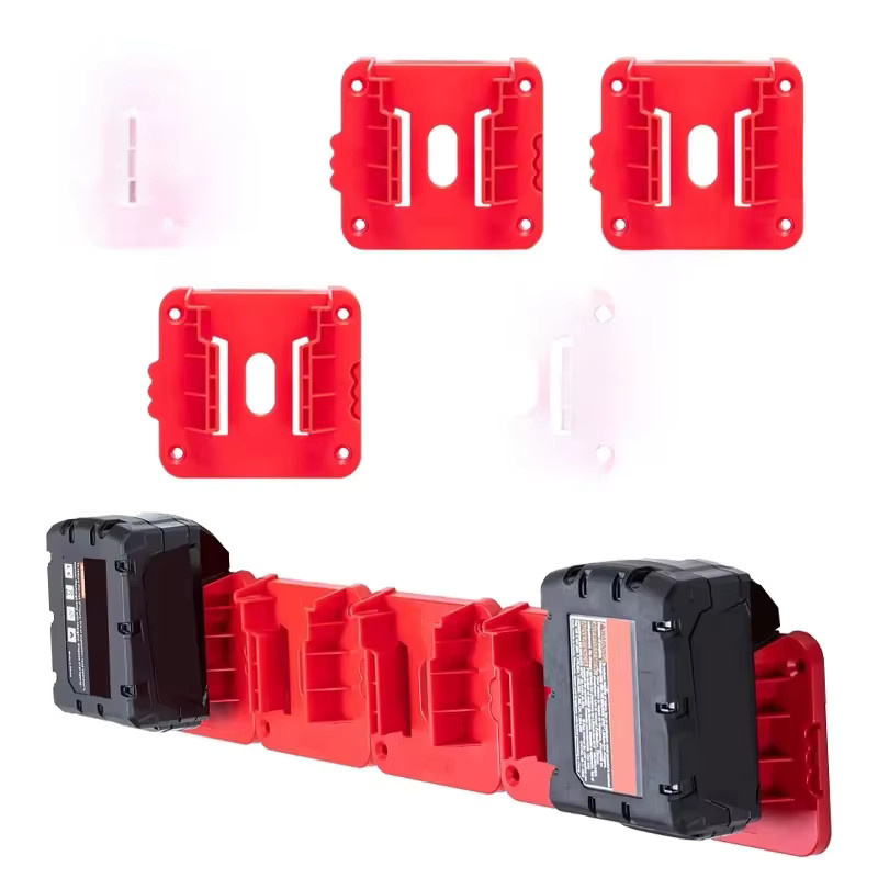 ZWINCKY Batteriehalter Wandhalterung für Milwaukee 18 V Lithium-Batterie, 5 oder 10 Stück, passend für 48-11-2401, 48-11-2402 und 48-11-2410 - Bild 6