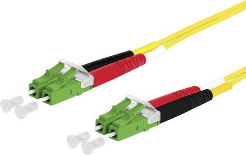 Metz Connect Glasfaser LWL Anschlusskabel 151P1JAJA50E, 2x LC-Stecker auf 2x LC-Stecker, Singlemode OS2 9/125 µm, gelb, Länge: 5,00 m - Bild 1