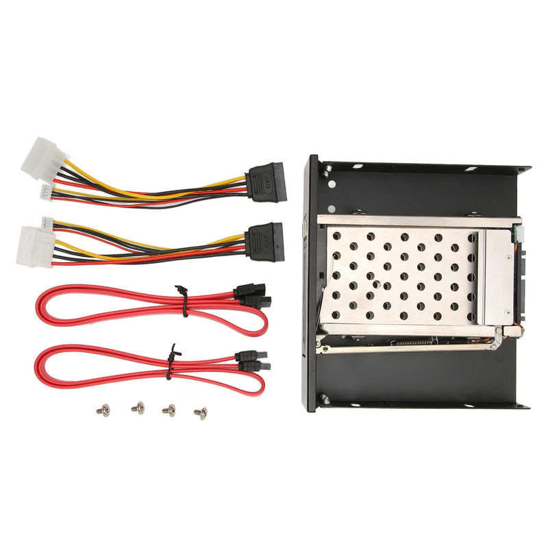 DIYelecs Dual-Bay 2,5 Zoll Internes HDD-Gehäuse mit SATA-Schnittstelle, Schwarz - Bild 5