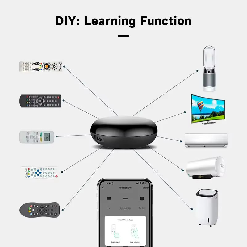 Tuya WiFi IR Universal Fernbedienung Smart Home Infrarot Controller in Schwarz für Alexa und Google Home - Bild 6