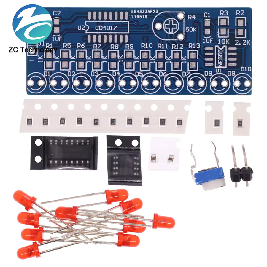 DIY Elektronik-Bausatz LED Flow Licht mit NE555 und CD4017 Kit - Bild 2