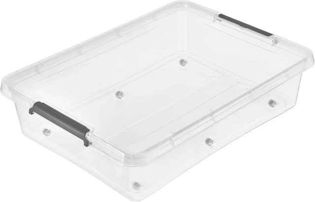 Mömax Unterbettroller Easy Big mit Deckel und Rollen, transparent, 61 l - Bild 1