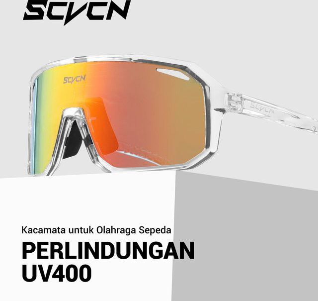 SCVCN Sportsonnenbrille, Unisex, Vollrand, Kunststoff - Bild 1