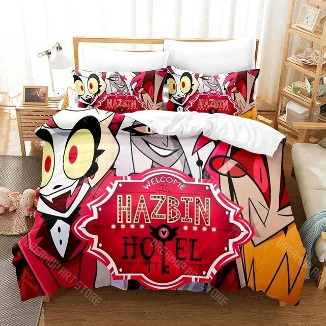 Hazbin Hotel Bettwäsche Set von Lodestar mit 3D-Druck, Mehrfarbig, Material: Mikrofaser/Polyester, B/H: 210 x 210 cm - Bild 1