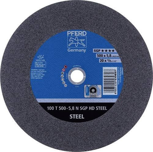 PFERD Stationäre Trennscheibe HD STEEL für Stahl, Grau, Durchmesser: 500 mm, Breite: 5,8 mm, Bohrung: 40 mm - Bild 1