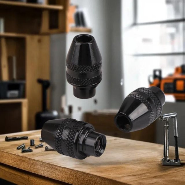 KOQZM Multi-Schnellspannbohrfutter für Drehwerkzeuge, 0,3–3,2 mm, Schwarz - Bild 1