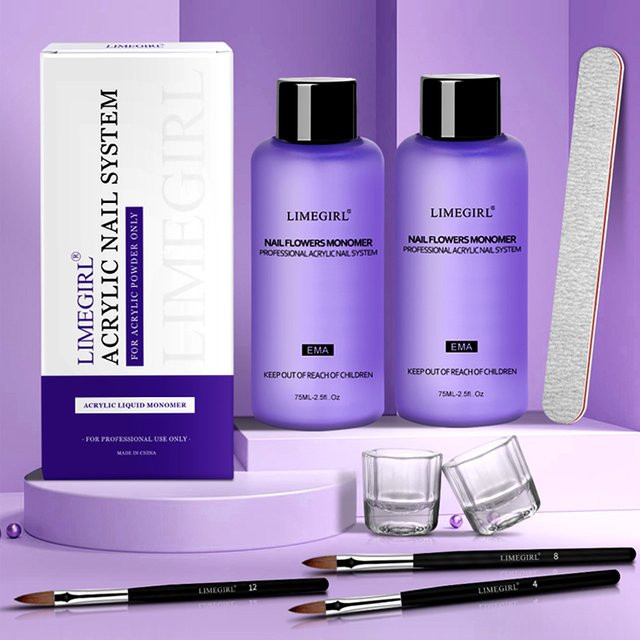 LIMEGIRL Nagel-Acryl-Flüssigkeits-Mono-Pinsel-Set, 75 ml - Bild 1