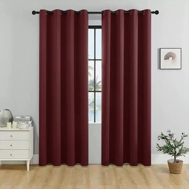 Verdunkelungsvorhänge von Travel together mit UV-Schutz und Wärmeisolierung, Polyester, Farbe: Rot, B: 132 cm, H: 305 cm - Bild 1