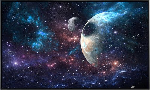 papermoon Infrarotheizung EcoHeat Planeten und Galaxie mit Matt-Effekt in Bunt, App-Steuerung und Überhitzungsschutz - Bild 1