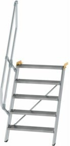 Günzburger MUNK Aluminium-Treppe mit 5 Stufen in Silber - Bild 1