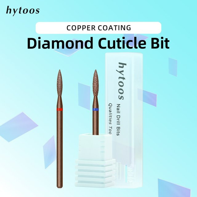 HYTOOS Nagelbohrer Spitze Flammen-Kupfer-Diamant, 3/32'' - Bild 1