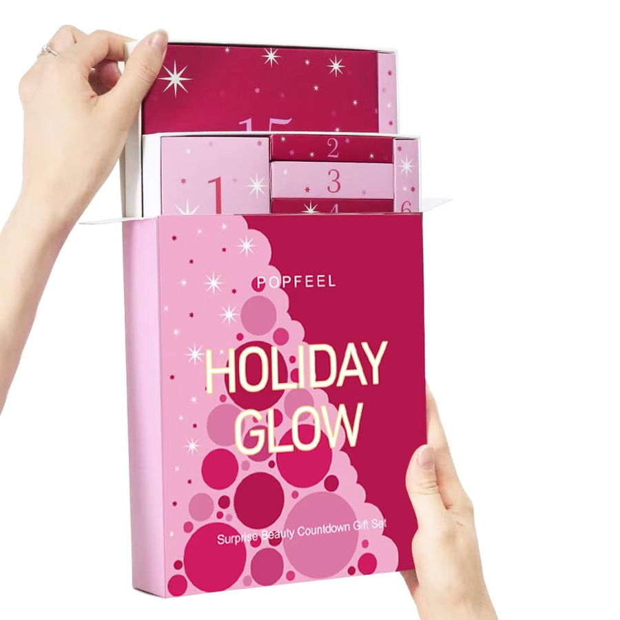 Make-up Set Adventskalender mit Lippenstift und Lidschatten, 24 Stück, Damen - Bild 5