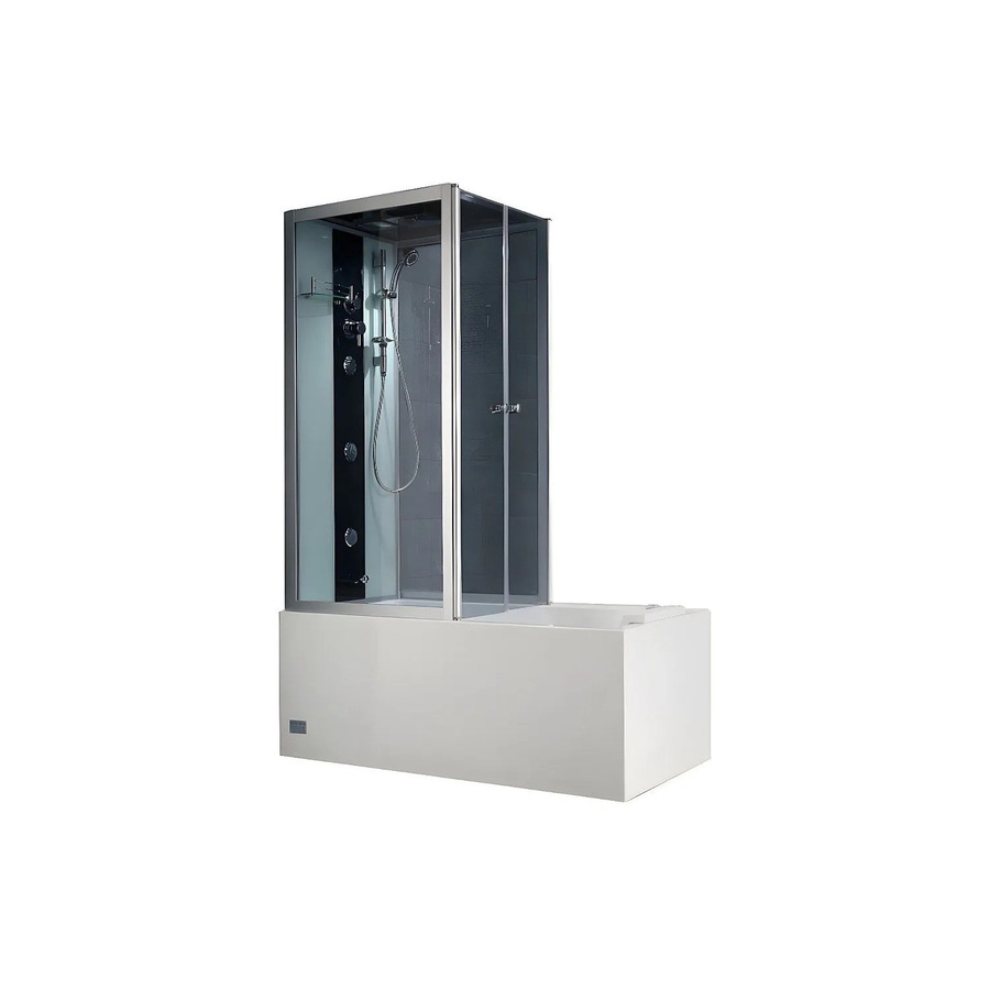 Vente-unique Duschbadewanne Daria rechteckig in Grau und Weiß, Breite: 150 cm - Bild 2