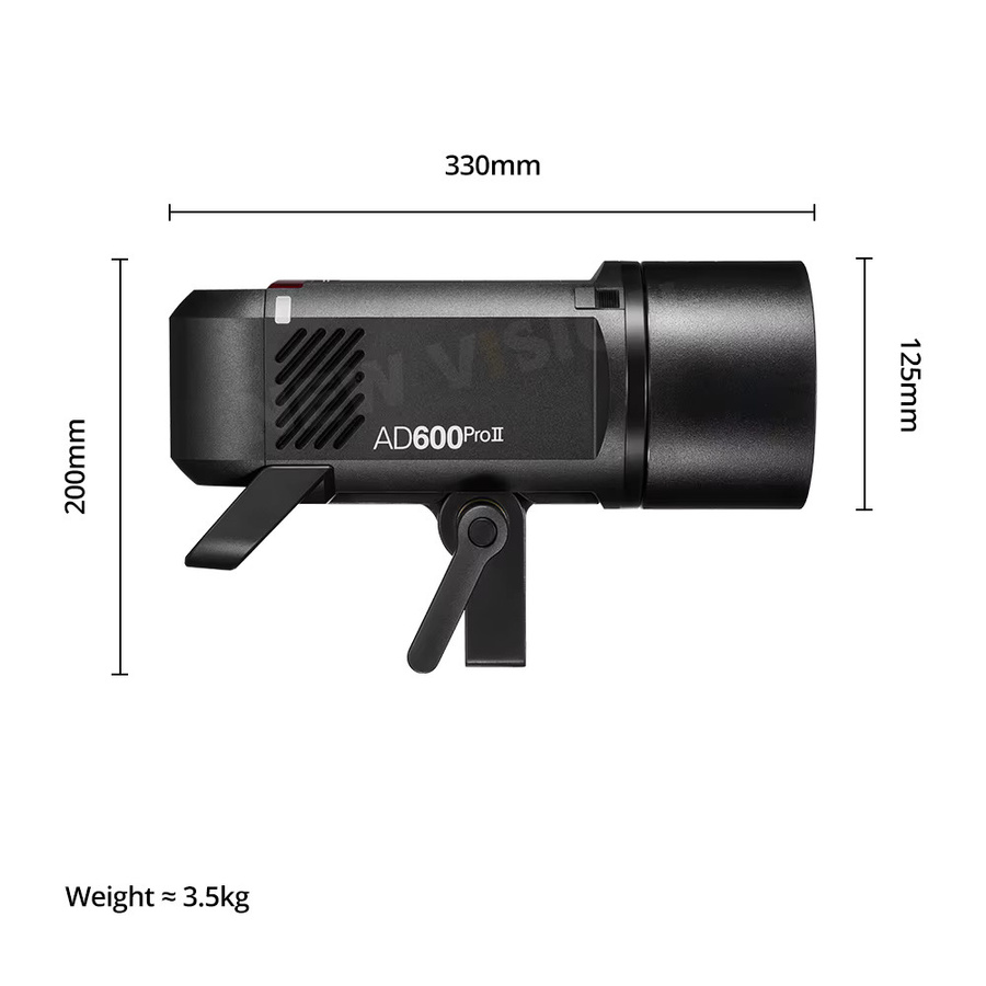 Godox AD600Pro II Kabelloser All-in-One Outdoor-Blitz 600W Schwarz mit TTL und Hochgeschwindigkeits-Synchronisation kompatibel mit Canon Nikon Sony Olympus - Bild 2