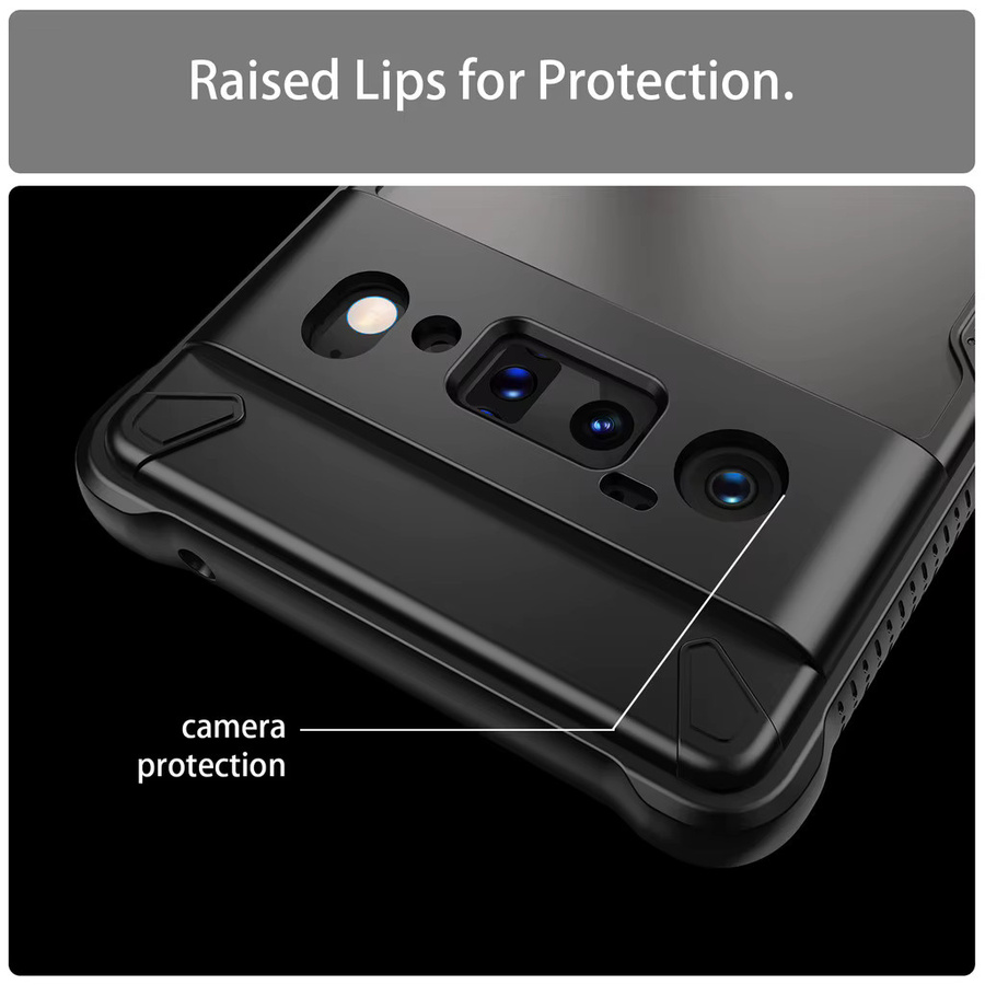 Panbon Frosted Rugger Armor Handyhülle aus hartem PC und TPU für Google Pixel 9 Pro XL, 8a, 6a und 8 in Blau - Bild 3