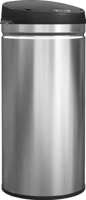 HOMCOM Sensor-Mülleimer aus Edelstahl mit Soft-Close-Deckel, 42 l, Silber - Bild 1