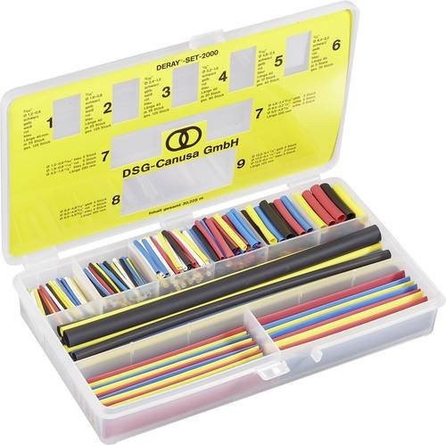 DSG Canusa Schrumpfschlauchsortiment 135 Teile Multicolor Schrumpfrate 2:1 - Bild 1