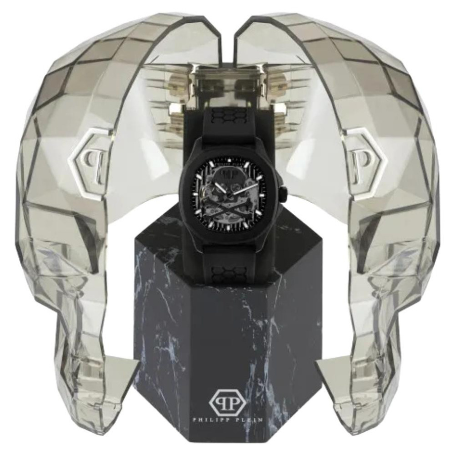 Philipp Plein Automatik Herrenuhr, Edelstahl, 42 mm, Schwarz, 5 ATM - Bild 3