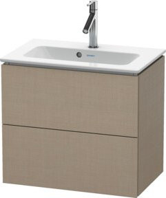 Duravit Waschtischunterschrank Compact L-Cube in Leuchtweiß mit 2 Schubladen, wandhängend, B: 62 cm, T: 39,1 cm, H: 55 cm - Bild 1