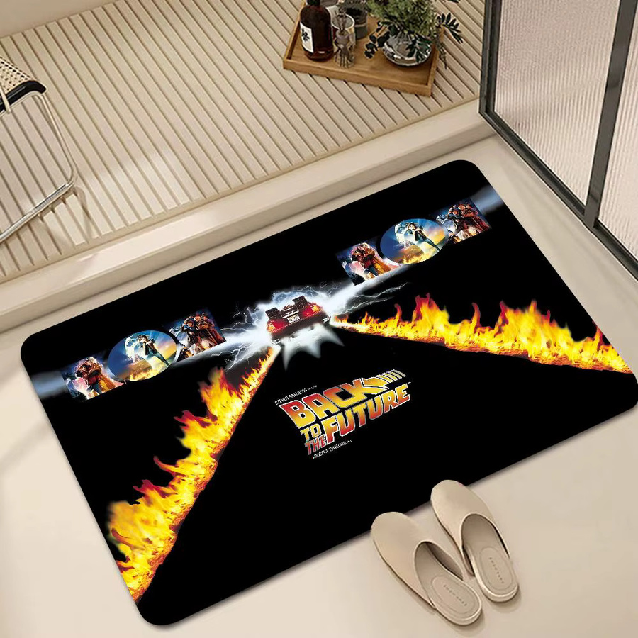 Rastar Bodenmatte Zurück in die Zukunft Multicolor, rutschfeste Fußmatte für Wohnzimmer, Küche oder Badezimmer - Bild 5