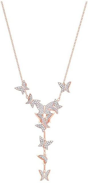 Swarovski Anhänger Halskette, Schmetterling, Roségold, Kristall, Damen - Bild 1