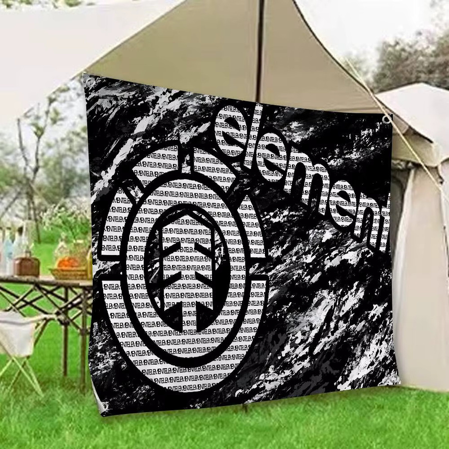 E-Element Skateboard Logo Banner Schwarz als dekorative Textil-Flagge für Outdoor-Partys - Bild 4