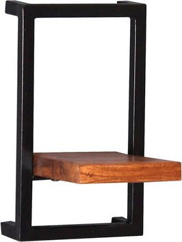 SIT Wandregal PANAMA mit 1 Fachboden aus Holz und Metall in Braun - Bild 1