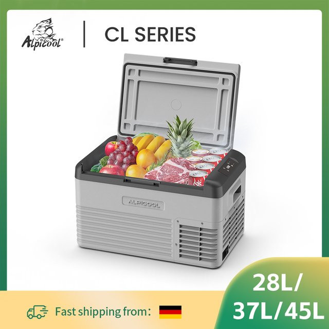 Alpicool Tragbarer Kompressor-Kühlschrank und Gefrierschrank in Grau - Bild 1