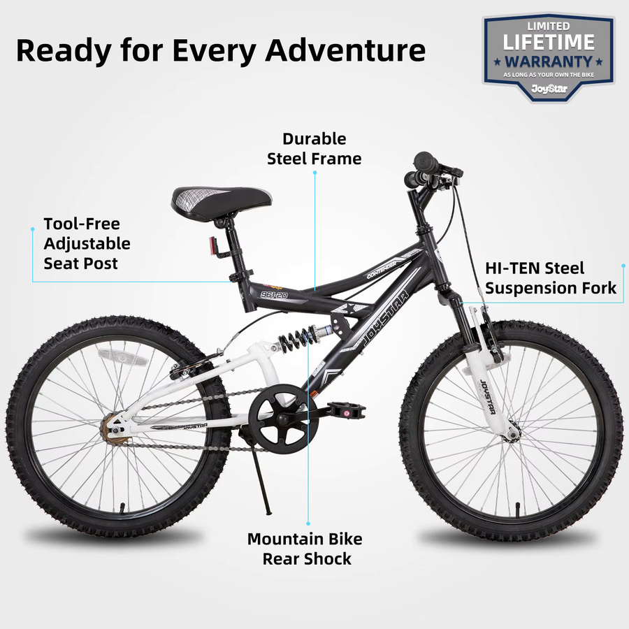 JOYSTAR Kinderfahrrad, 20-Zoll-Mountainbike, mit Doppelfederung - Bild 4
