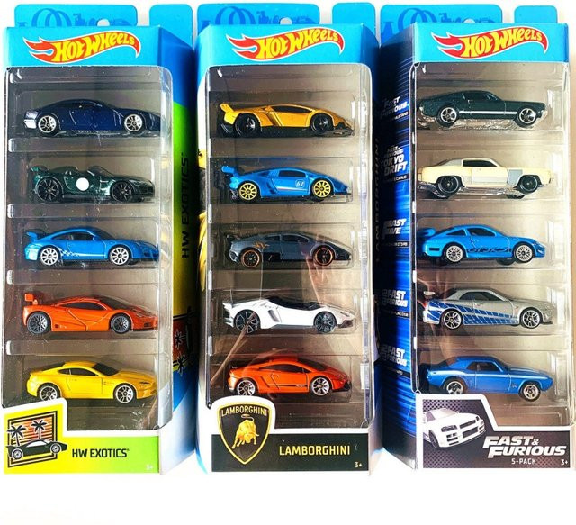 Hot Wheels Fast & Furious, Nissan Skyline Porsche 911 GT3R, 5er-Pack, Fahrzeugmodell, ab 3 Jahren - Bild 1