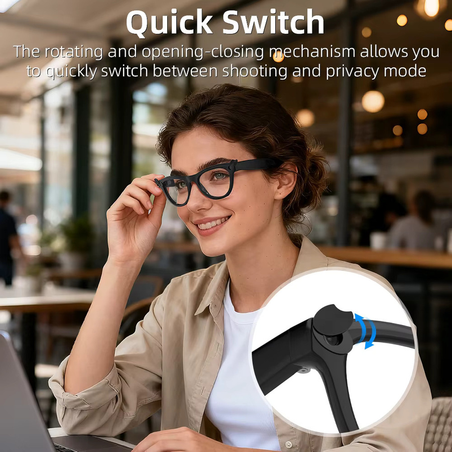 HIBLOKS LED-Lichtblockierende Aufkleber für Ray-Ban Meta Wayfarer Skyler Headliner und Oakley Meta HSTN Smart Glasses in Schwarz - Bild 5